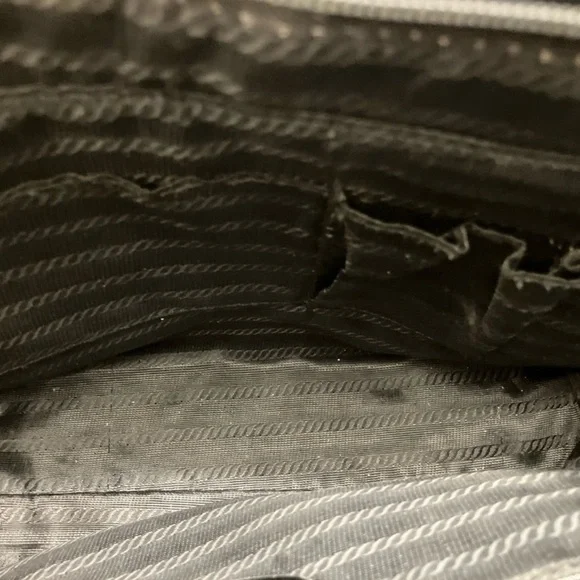 Authentic Prada Black and Tan Croc-Pattern Shoulder Bag - Picture 9 of 10